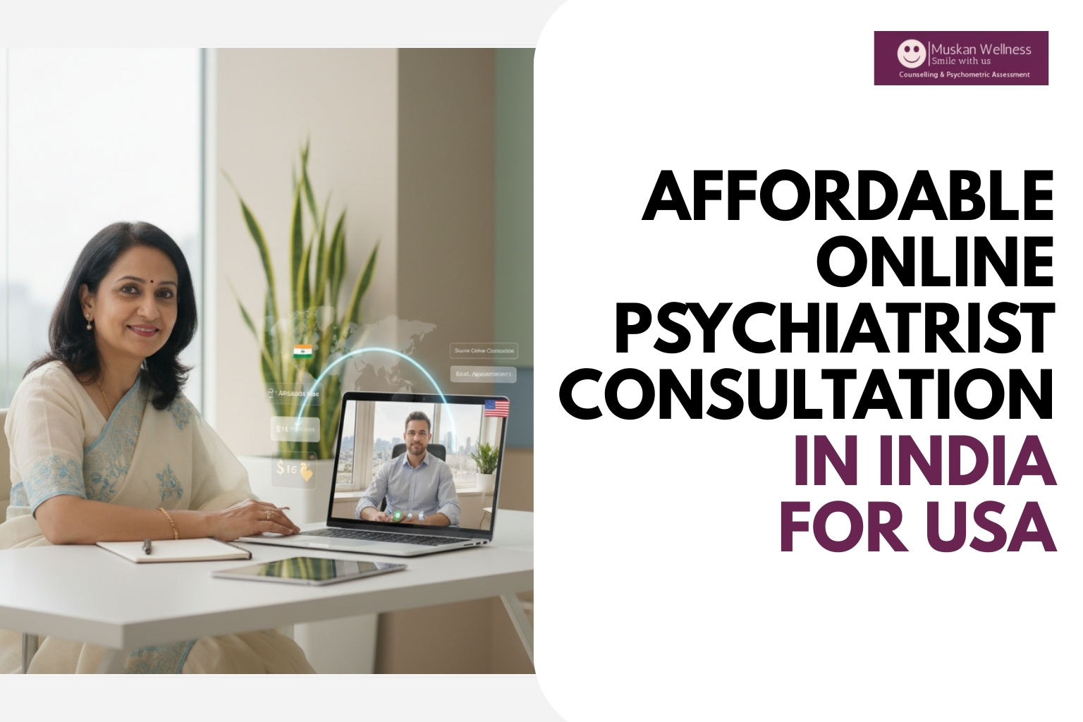 Affordable Online Psychiatrist Consultation in India for the USA ?