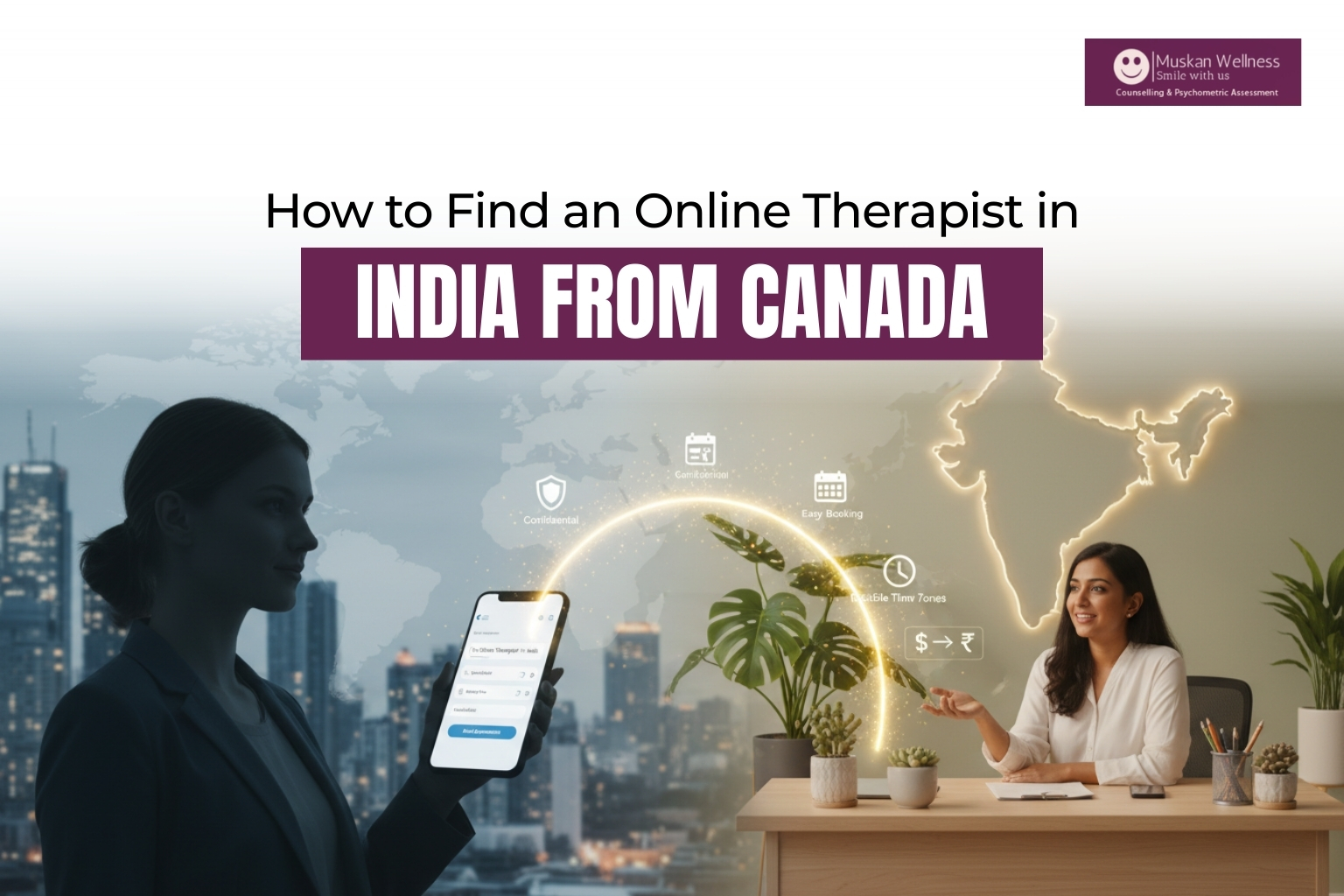 How to Find an Online Therapist in India from Canada ?